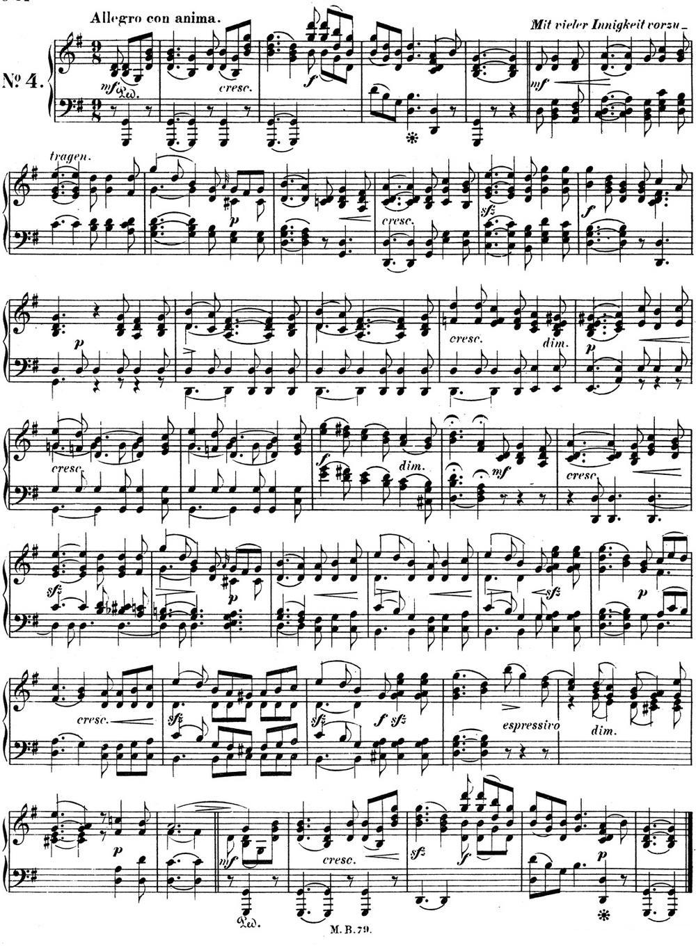 门德尔松无词歌Op.62（NO.4）钢琴曲谱（图1）