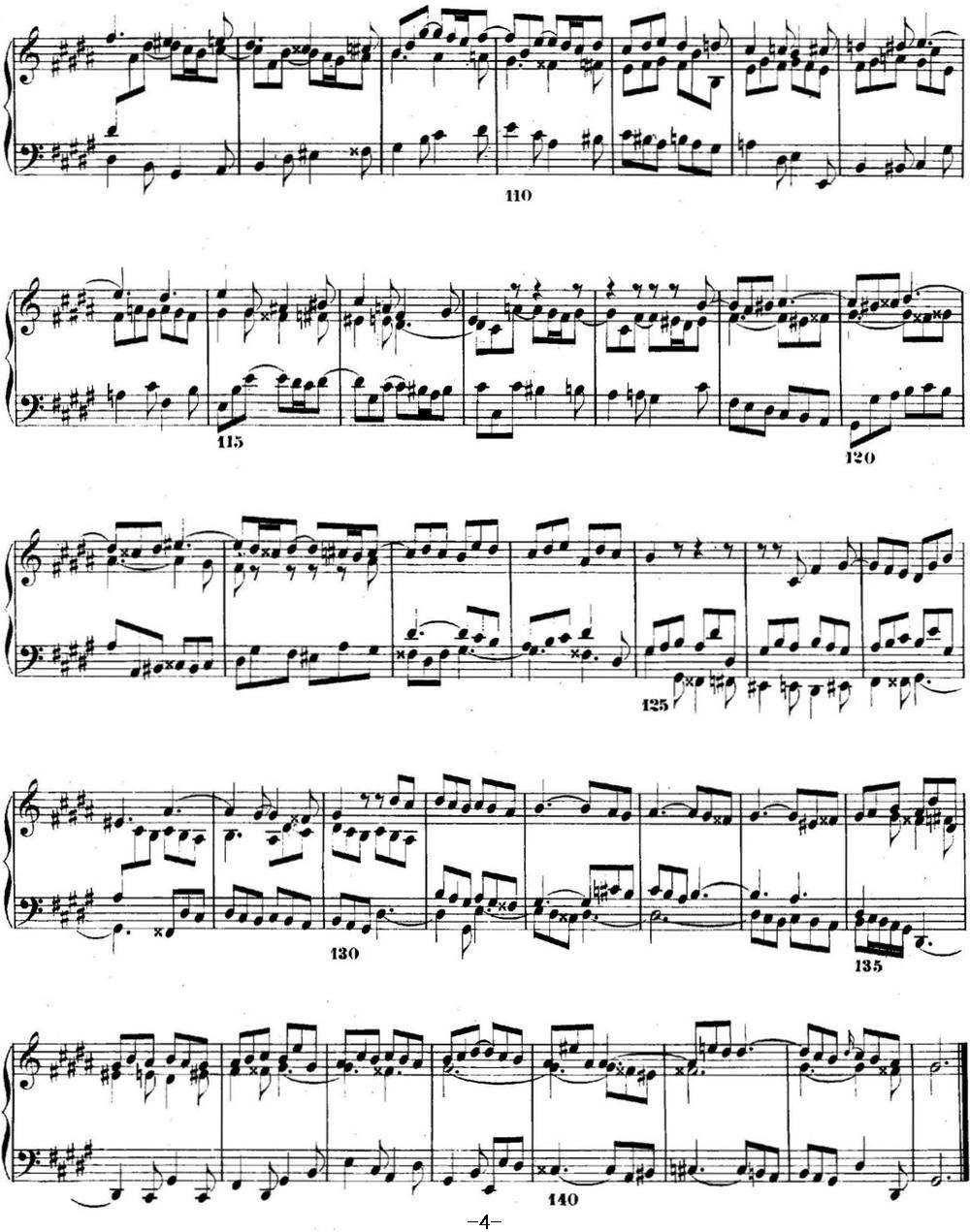 巴赫《平均律钢琴曲集·第二卷》之赋格曲（NO.18）钢琴曲谱（图4）