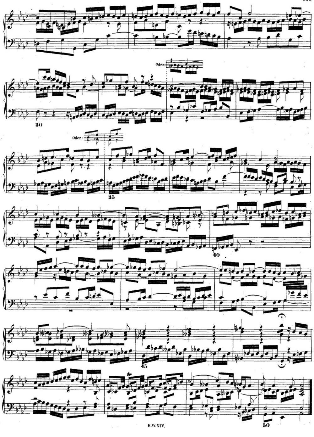巴赫《平均律钢琴曲集·第二卷》之赋格曲（NO.17）钢琴曲谱（图2）