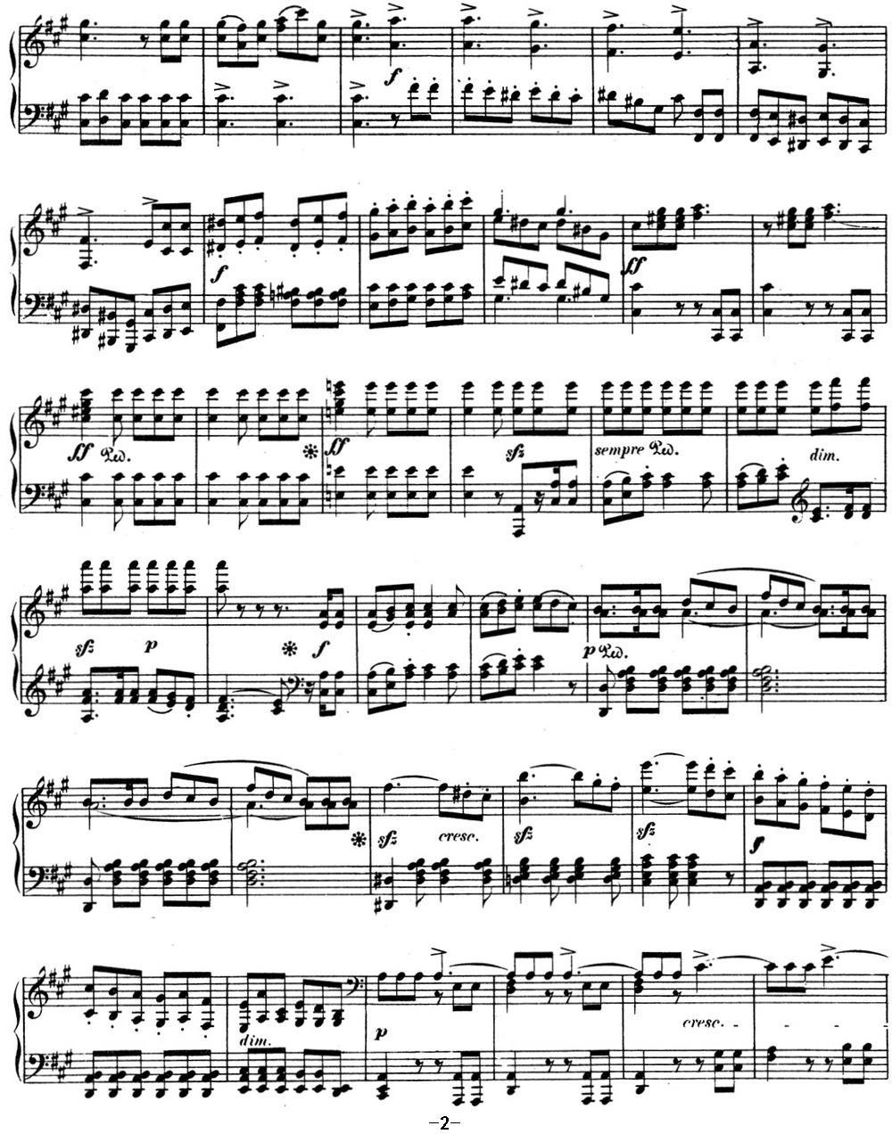 门德尔松无词歌Op.19（NO.3）钢琴曲谱（图2）