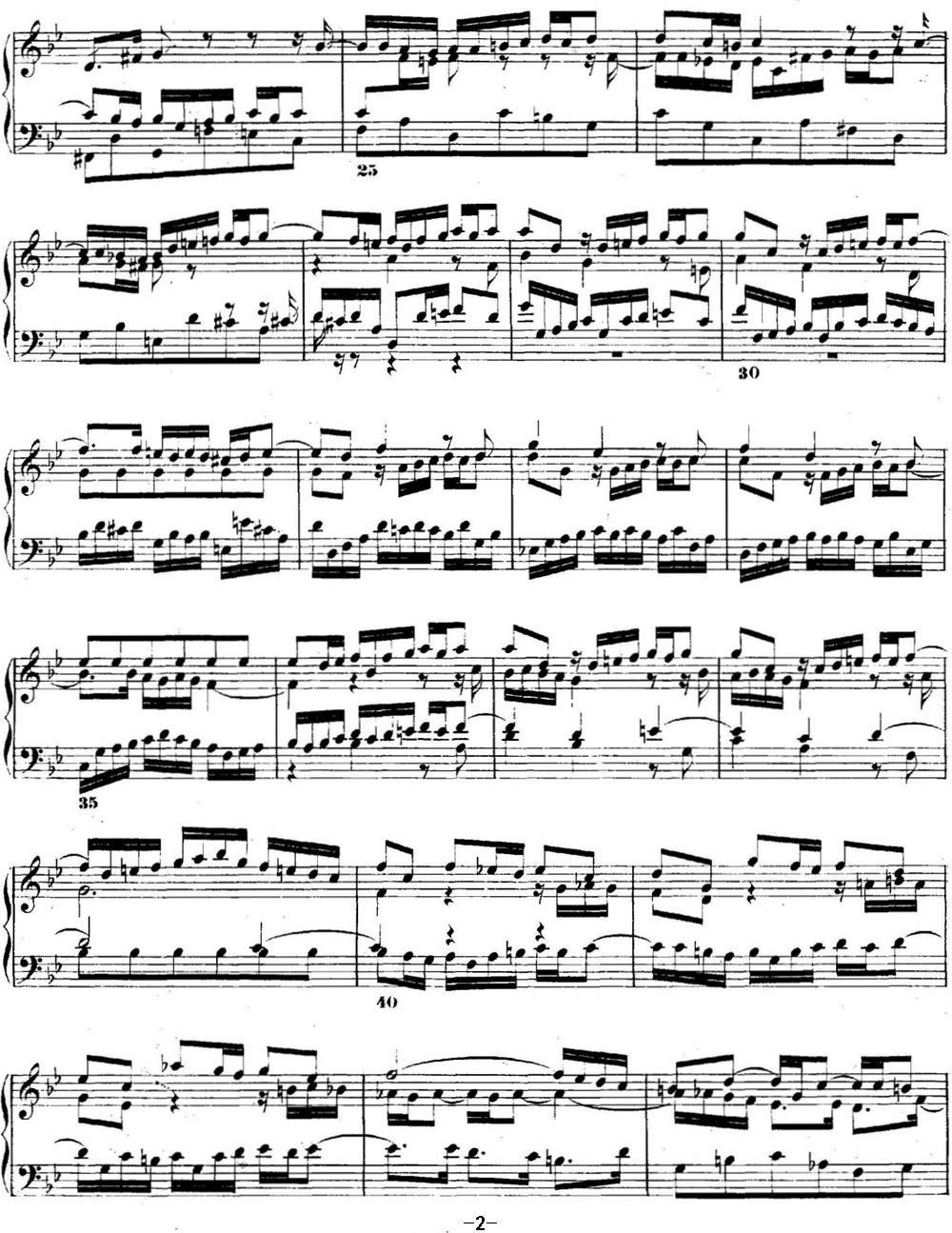 巴赫《平均律钢琴曲集·第二卷》之赋格曲（NO.16）钢琴曲谱（图2）