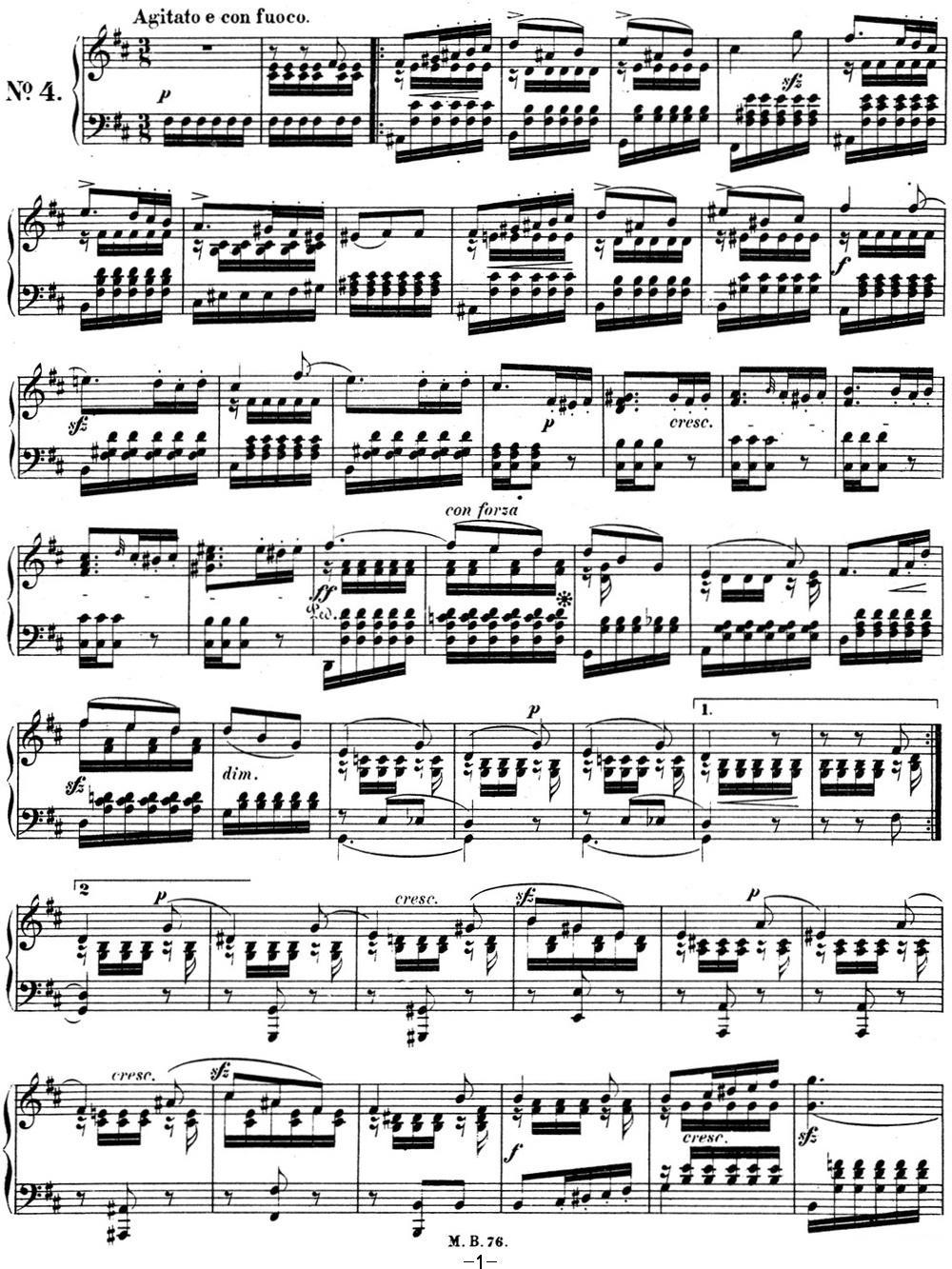 门德尔松无词歌Op.30（NO.4）钢琴曲谱（图1）