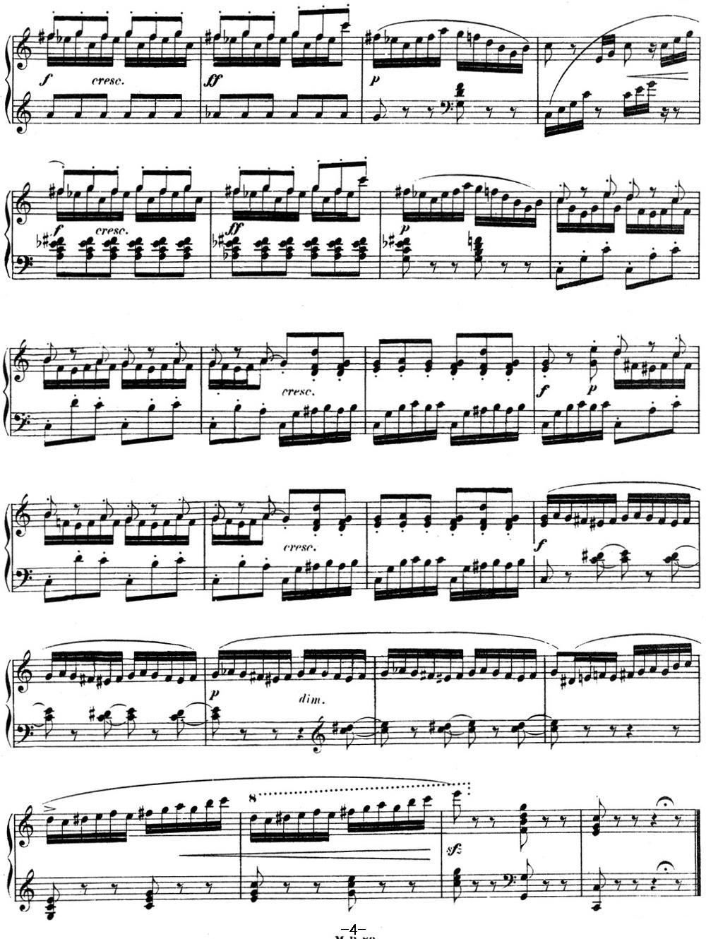 门德尔松无词歌Op.67（NO.4）钢琴曲谱（图4）