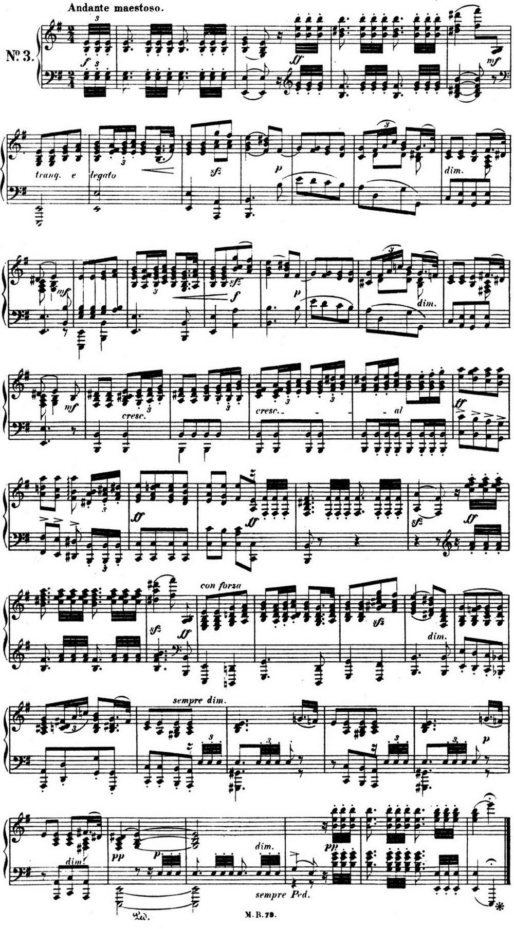 门德尔松无词歌Op.62（NO.3）钢琴曲谱（图1）
