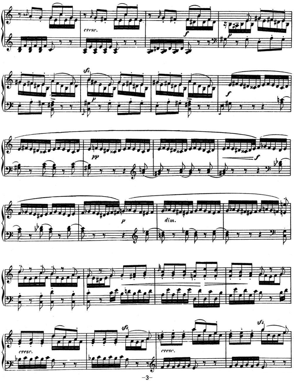 门德尔松无词歌Op.67（NO.4）钢琴曲谱（图3）