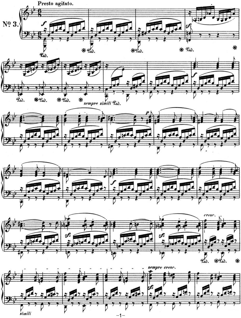 门德尔松无词歌Op.53（NO.3）钢琴曲谱（图1）