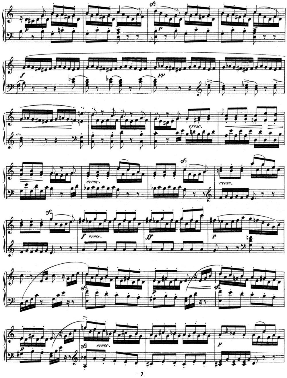 门德尔松无词歌Op.67（NO.4）钢琴曲谱（图2）