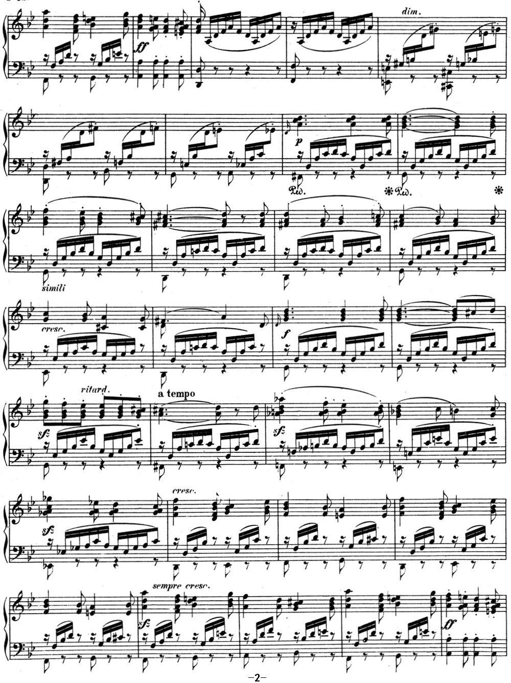 门德尔松无词歌Op.53（NO.3）钢琴曲谱（图2）