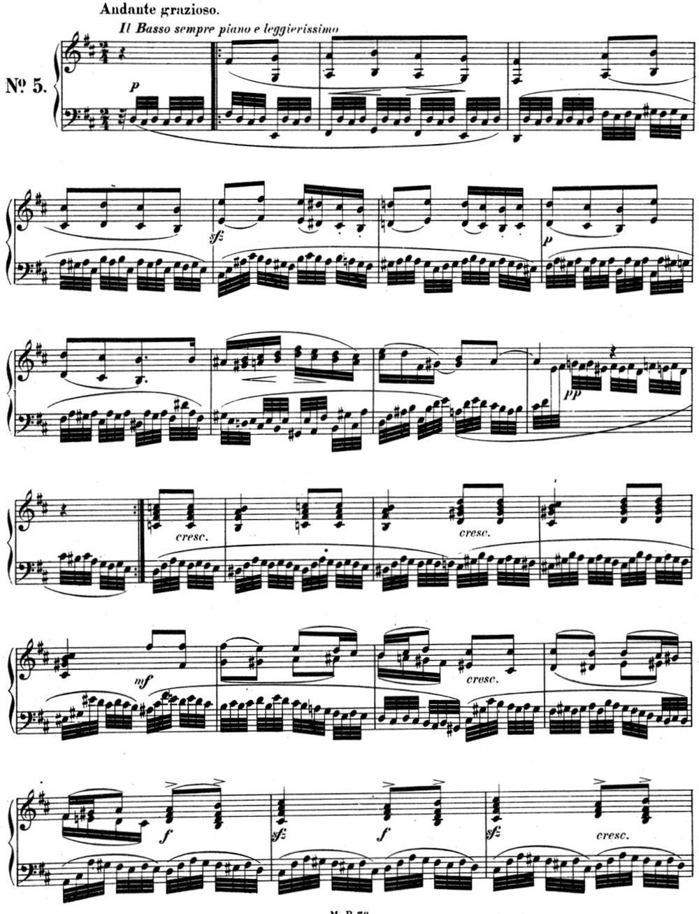 门德尔松无词歌Op.30（NO.5）钢琴曲谱（图1）
