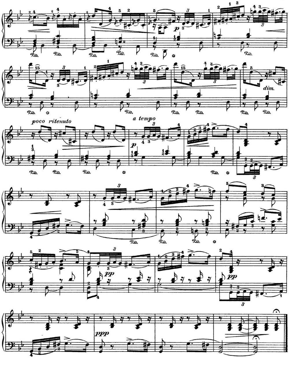 柴可夫斯基 四季 3月 云雀之歌 g小调 Song of the Lark G minor钢琴曲谱（图2）
