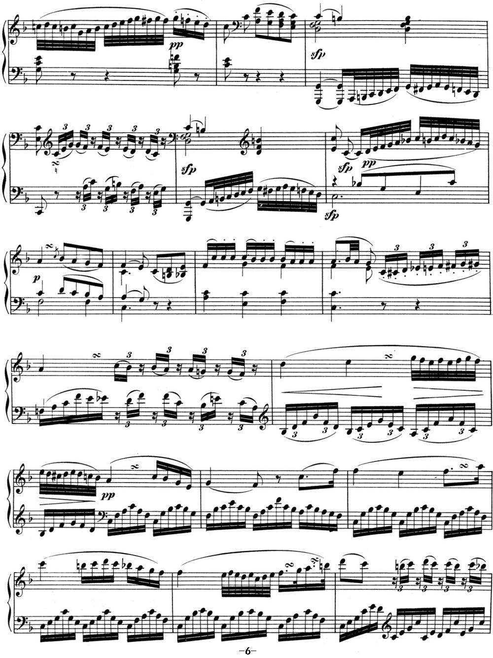 贝多芬钢琴奏鸣曲01 f小调 Op.2 No.1 F minor钢琴曲谱（图6）