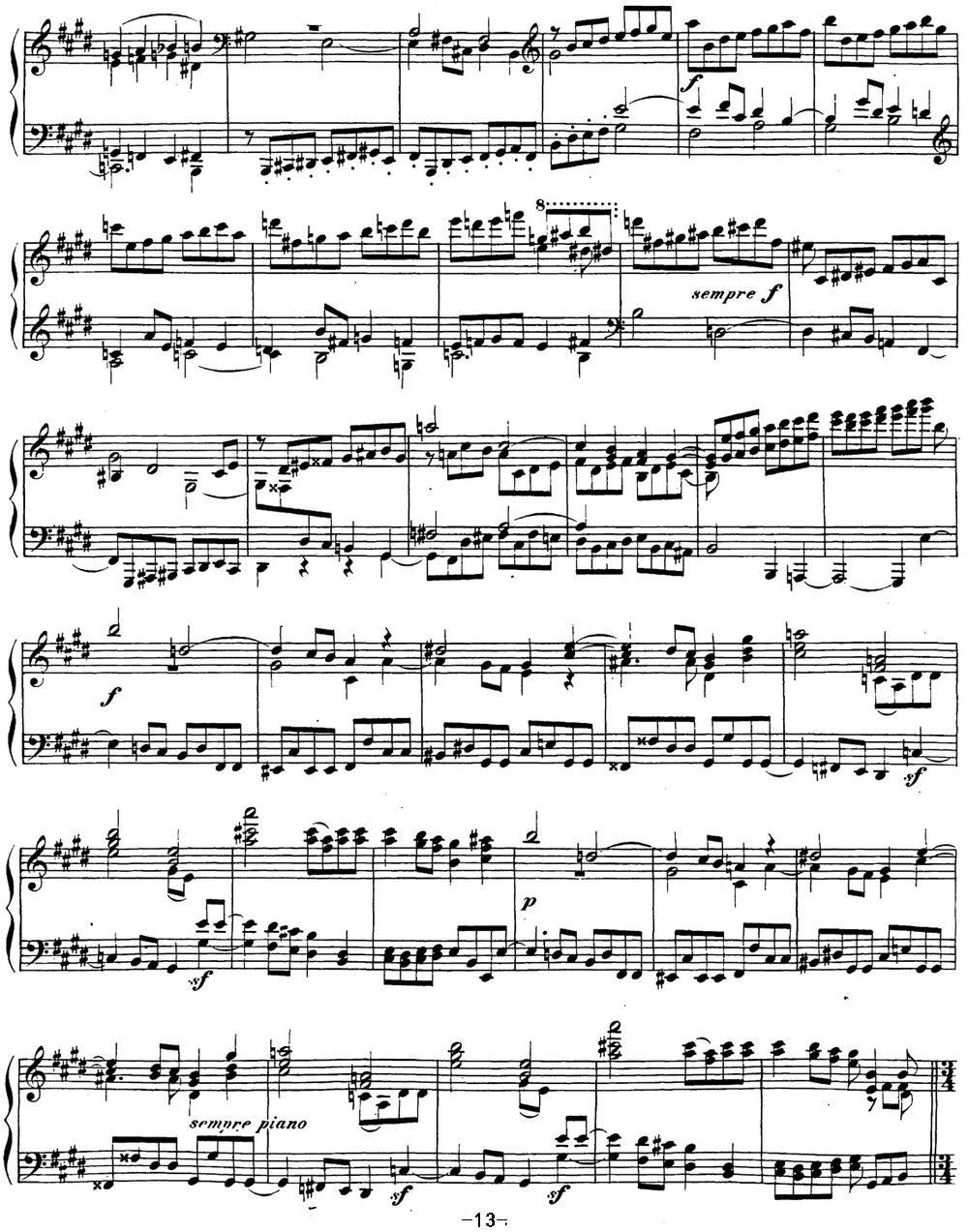 贝多芬钢琴奏鸣曲30 E大调 Op.109 E major钢琴曲谱（图13）