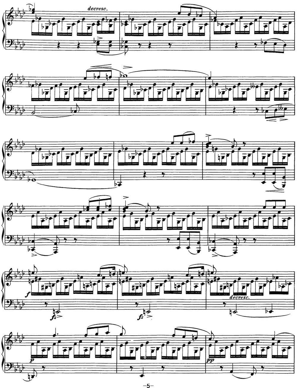 舒伯特f小调即兴曲D.935，Op.142（NO.1）钢琴曲谱（图5）