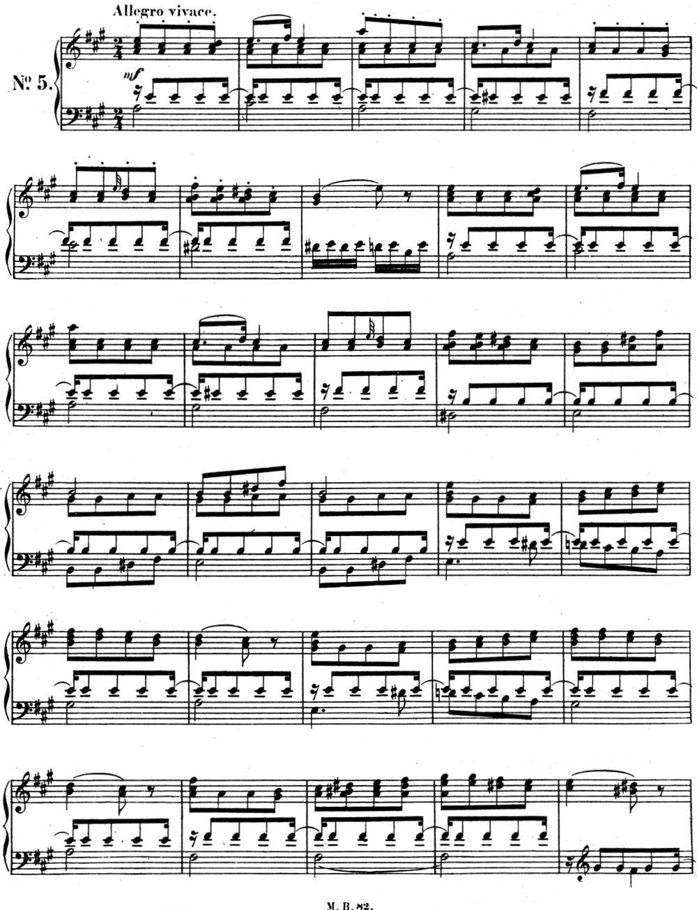 门德尔松无词歌Op.102（NO.5）钢琴曲谱（图1）