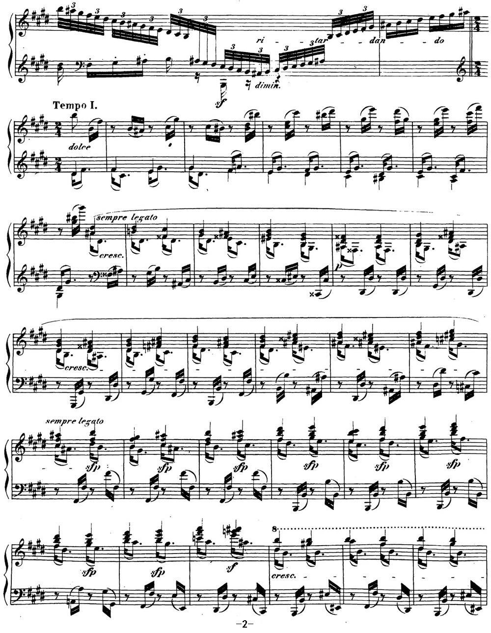 贝多芬钢琴奏鸣曲30 E大调 Op.109 E major钢琴曲谱（图2）
