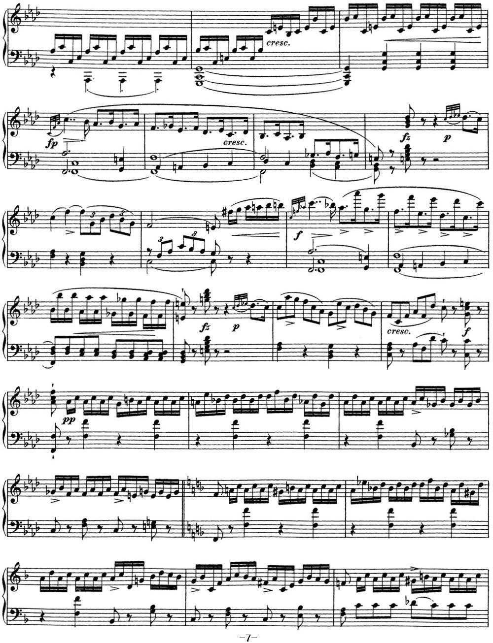 舒伯特f小调即兴曲D.935，Op.142（NO.1）钢琴曲谱（图7）
