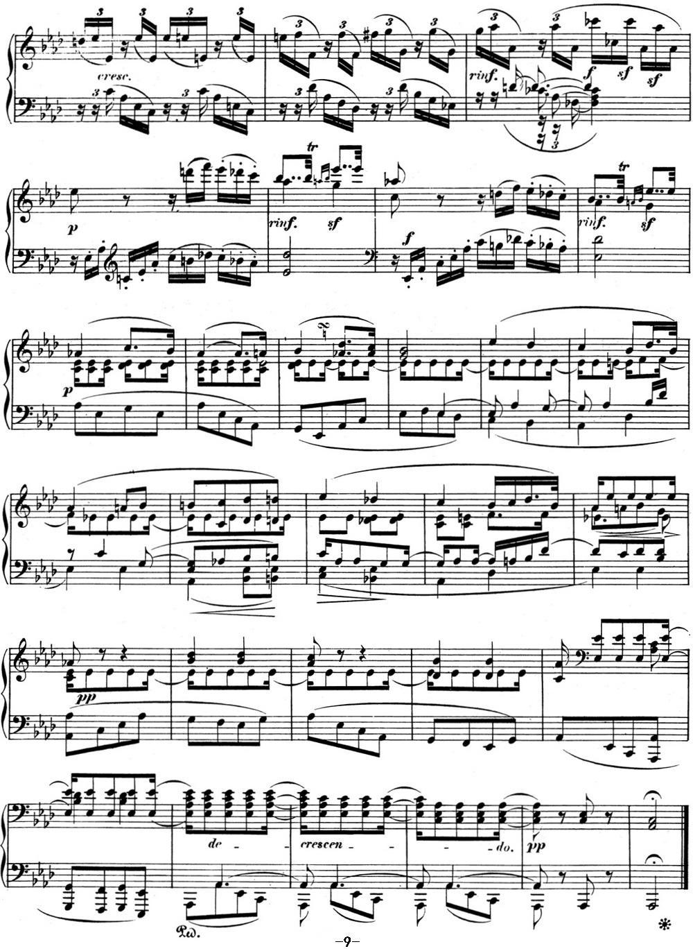贝多芬钢琴奏鸣曲05 c小调 Op.10 No.1 C minor钢琴曲谱（图9）