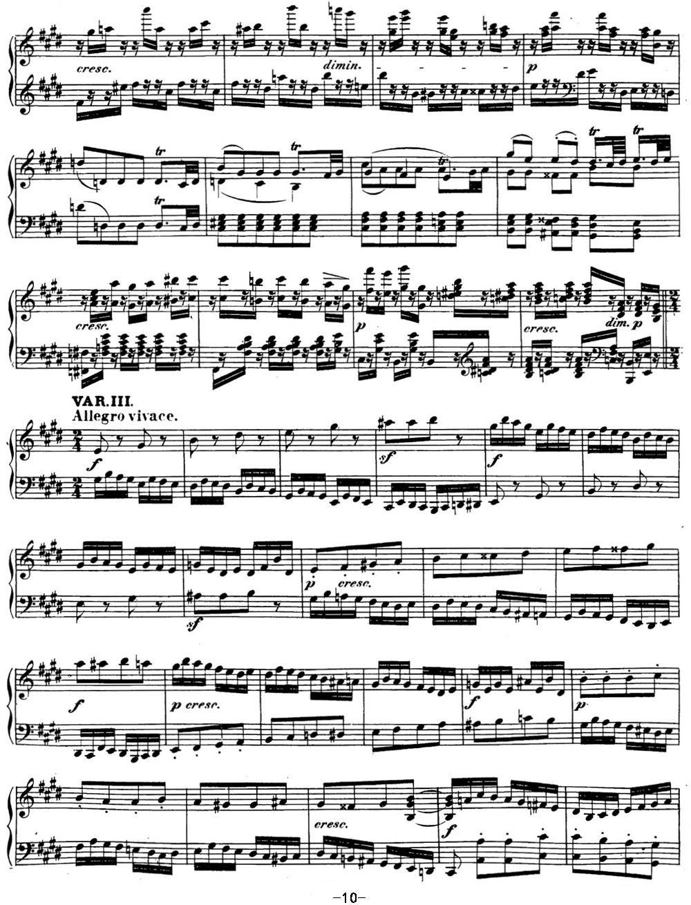贝多芬钢琴奏鸣曲30 E大调 Op.109 E major钢琴曲谱（图10）