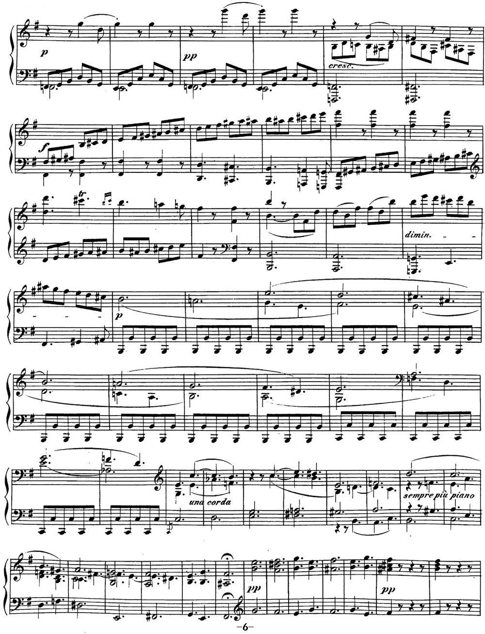 贝多芬钢琴奏鸣曲30 E大调 Op.109 E major钢琴曲谱（图6）