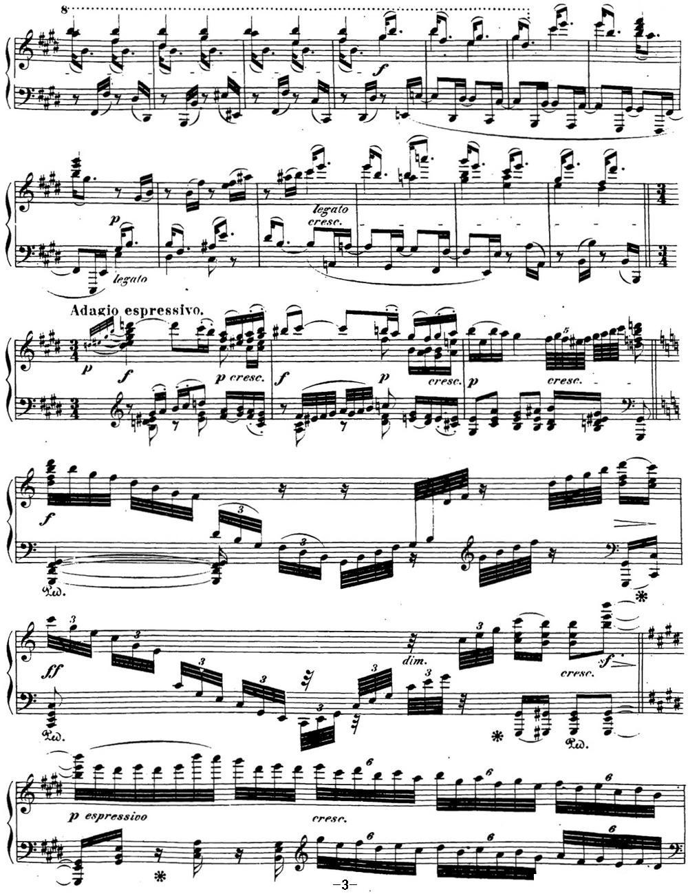 贝多芬钢琴奏鸣曲30 E大调 Op.109 E major钢琴曲谱（图3）