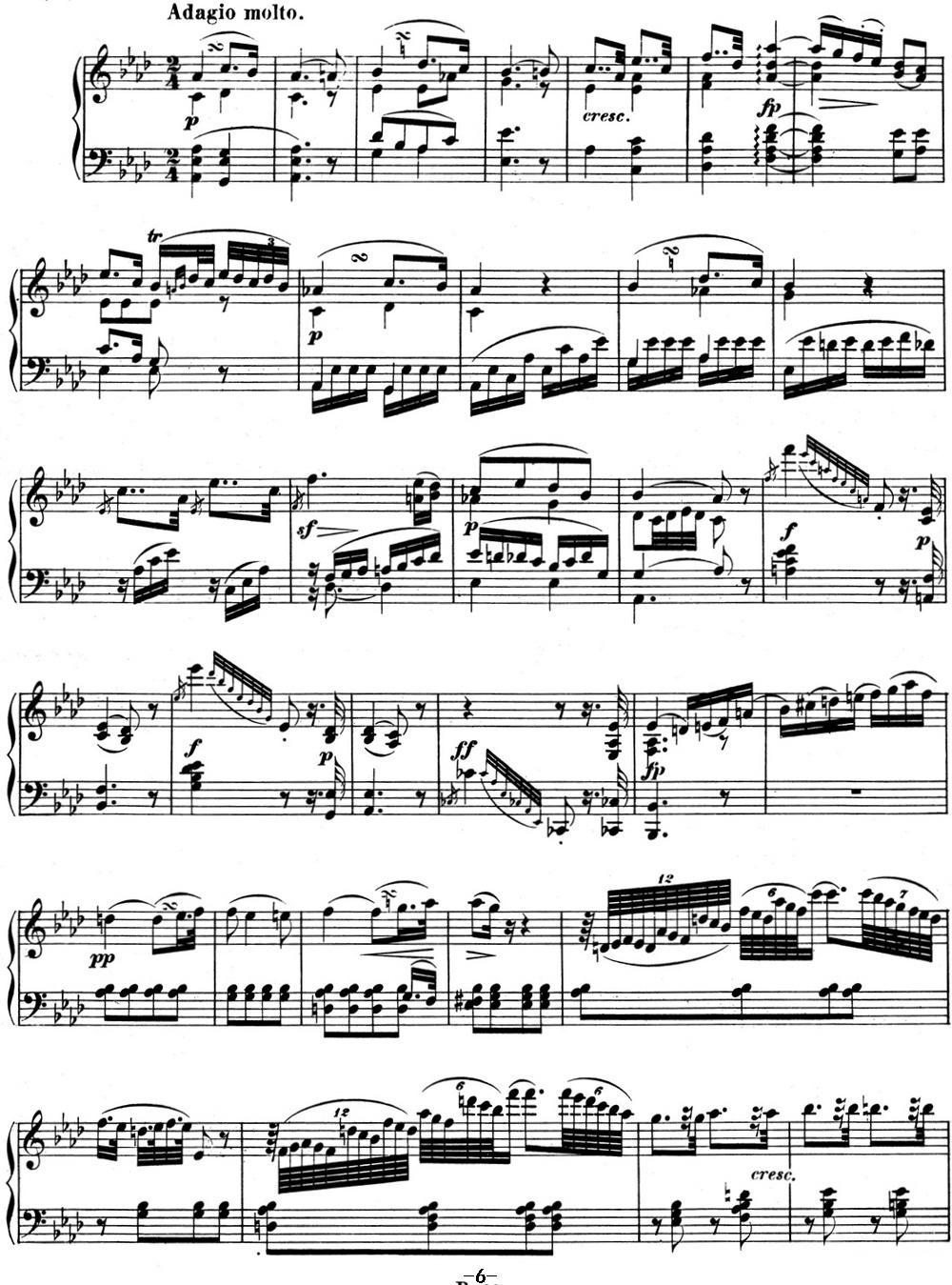 贝多芬钢琴奏鸣曲05 c小调 Op.10 No.1 C minor钢琴曲谱（图6）