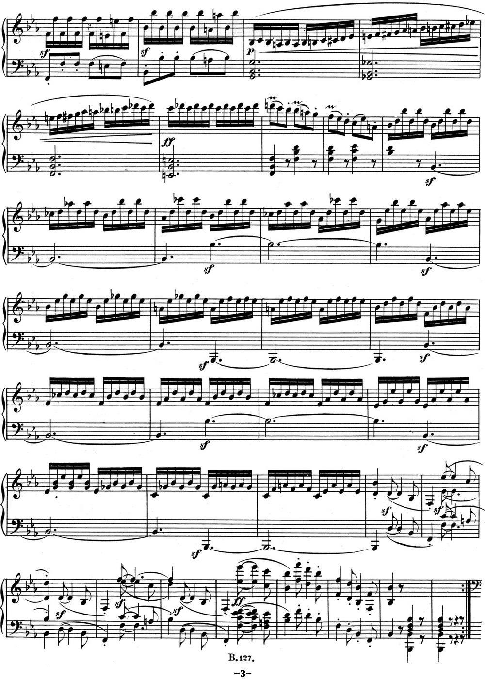 贝多芬钢琴奏鸣曲04 大调奏鸣曲 降E大调 Op.7 E-flat major钢琴曲谱（图3）