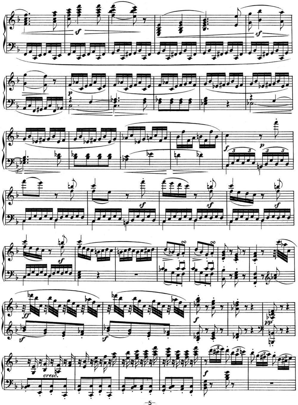 贝多芬钢琴奏鸣曲06 F大调 Op.10 No.2 F major钢琴曲谱（图5）