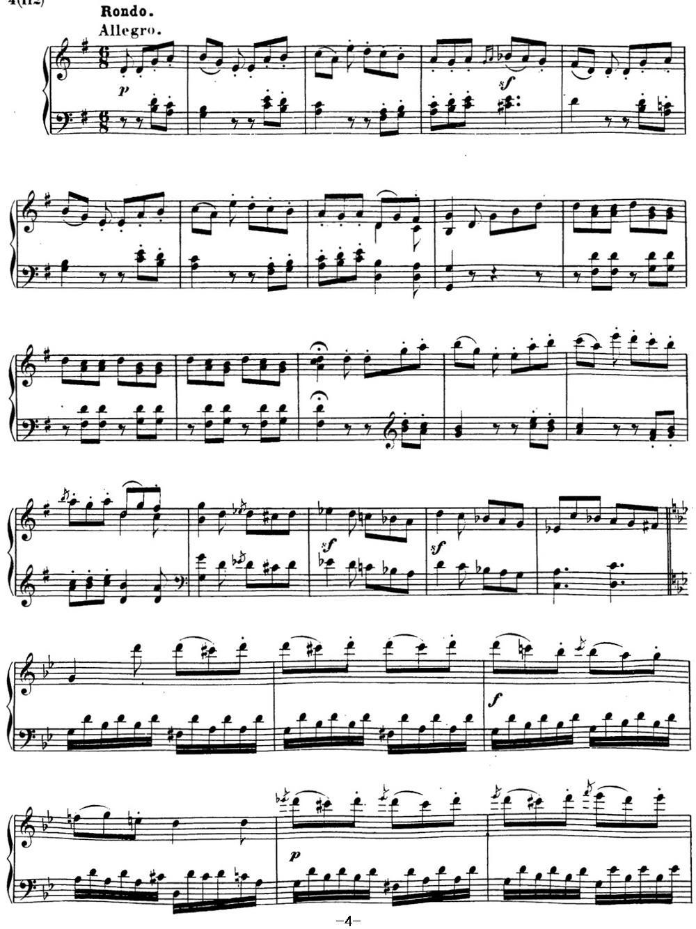 贝多芬钢琴奏鸣曲19 g小调 Op.49 No.1 G minor钢琴曲谱（图4）