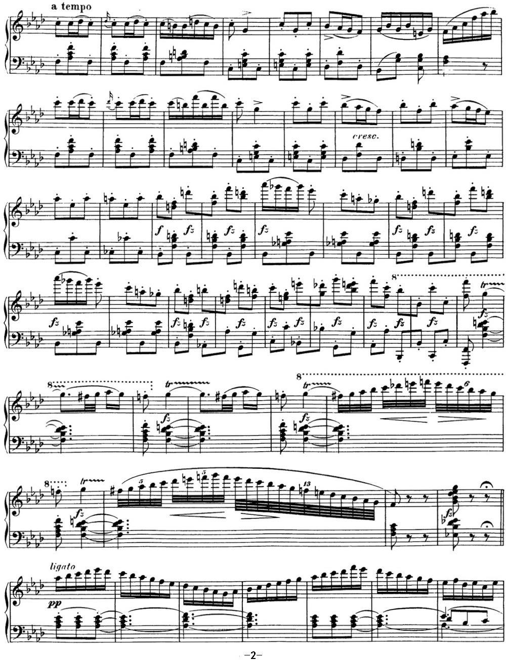 舒伯特降f小调即兴曲D.935，Op.142（NO.4）钢琴曲谱（图2）