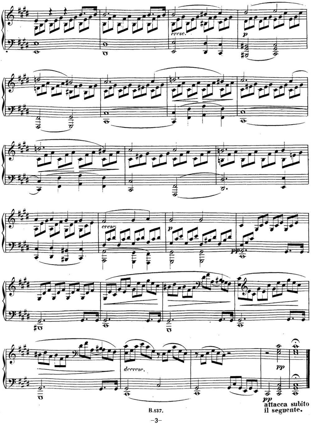 贝多芬钢琴奏鸣曲14 月光 升c小调 Op.27 No.2 C-sharp minor钢琴曲谱（图3）