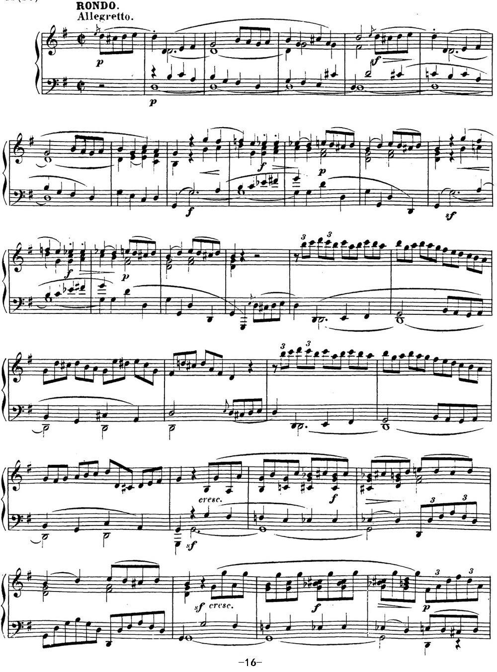 贝多芬钢琴奏鸣曲16 G大调 Op.31 No.1 G major钢琴曲谱（图16）