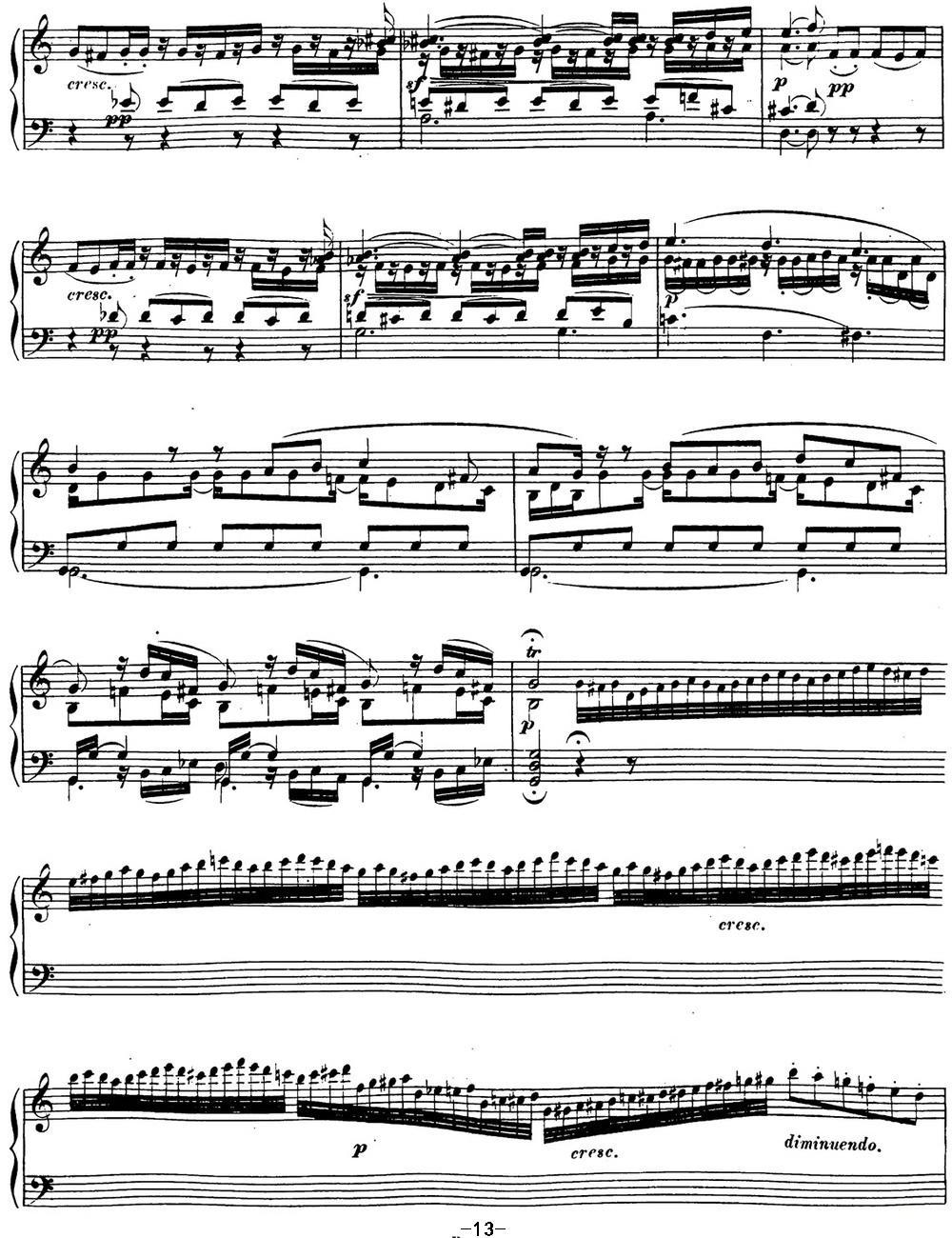 贝多芬钢琴奏鸣曲16 G大调 Op.31 No.1 G major钢琴曲谱（图13）