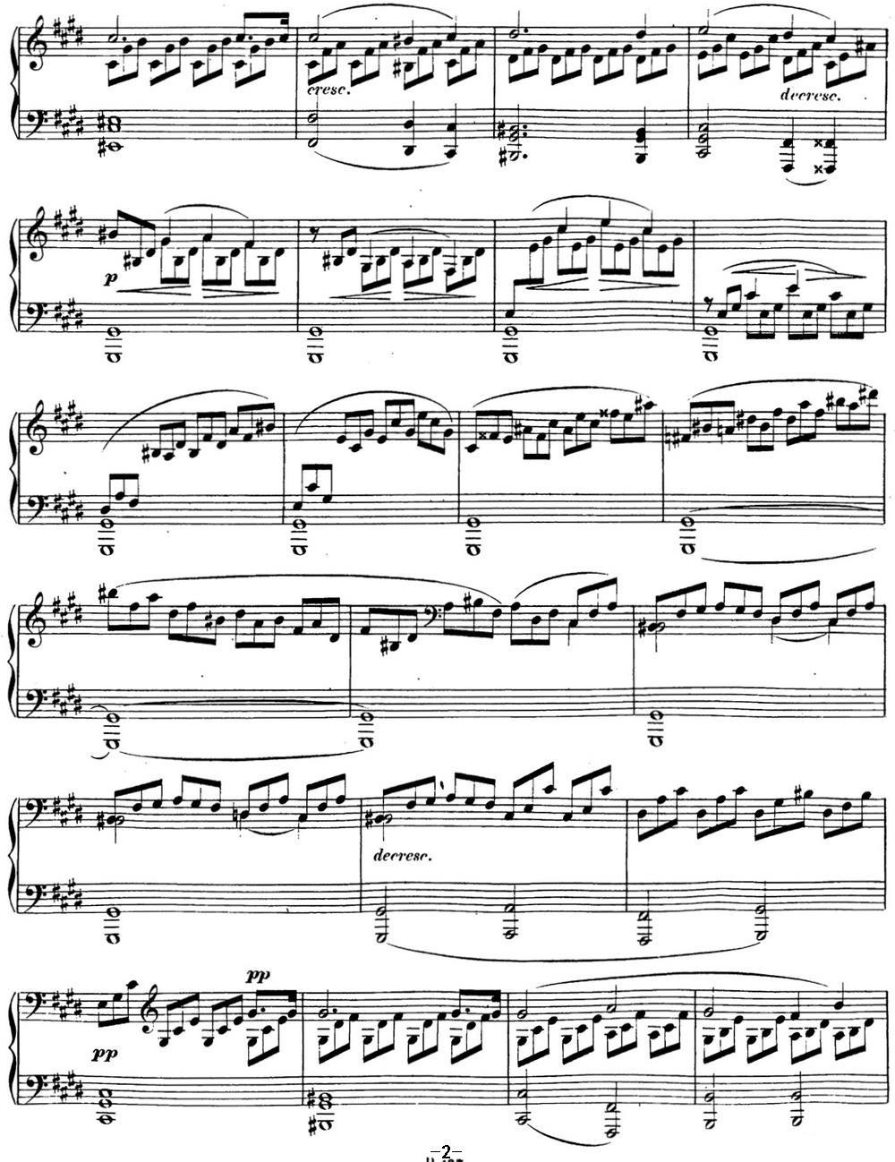 贝多芬钢琴奏鸣曲14 月光 升c小调 Op.27 No.2 C-sharp minor钢琴曲谱（图2）
