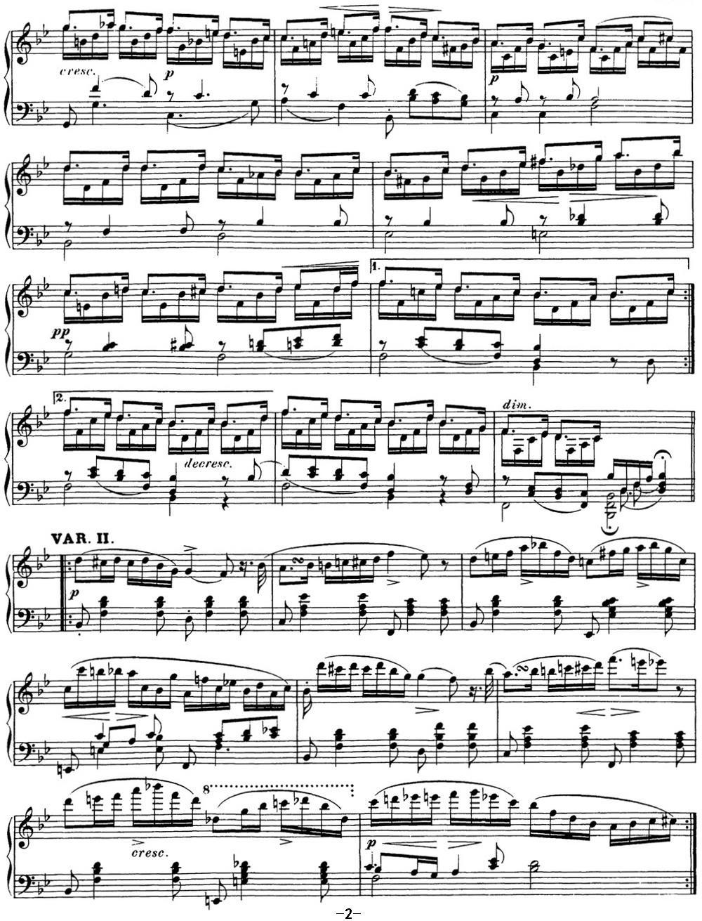 舒伯特降B大调即兴曲D.935，Op.142（NO.3）钢琴曲谱（图2）