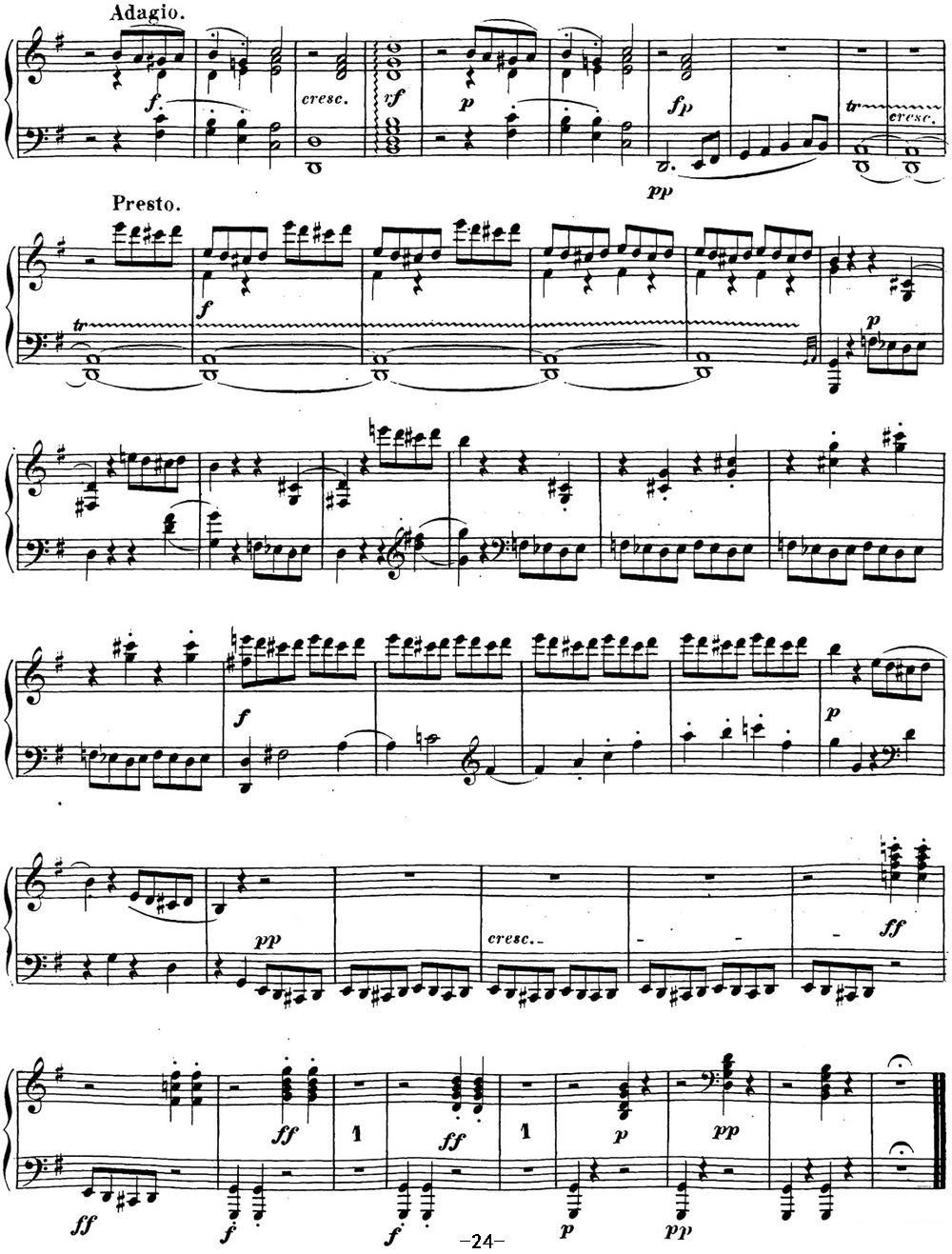 贝多芬钢琴奏鸣曲16 G大调 Op.31 No.1 G major钢琴曲谱（图24）