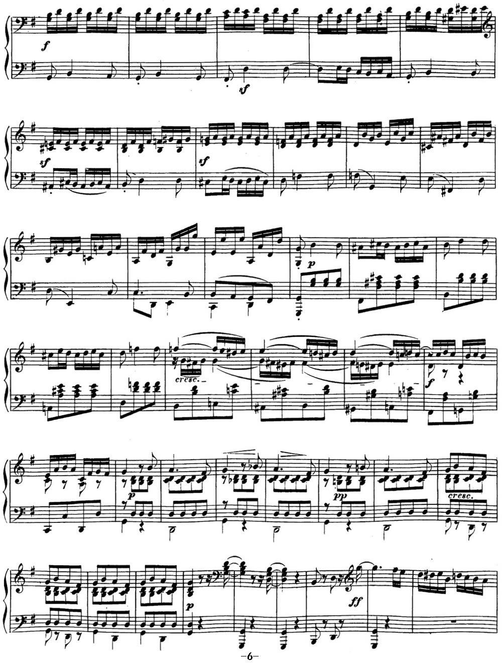 贝多芬钢琴奏鸣曲16 G大调 Op.31 No.1 G major钢琴曲谱（图6）