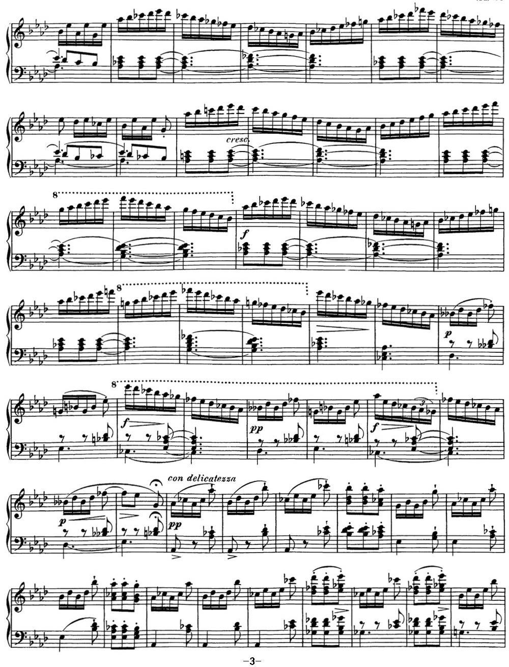 舒伯特降f小调即兴曲D.935，Op.142（NO.4）钢琴曲谱（图3）