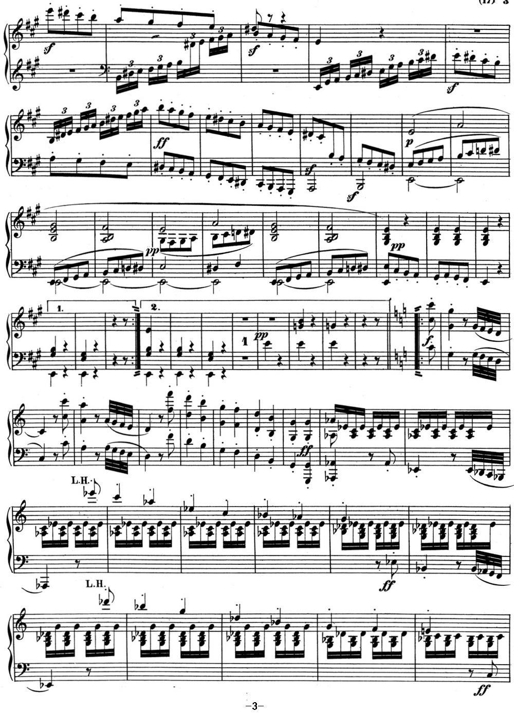贝多芬钢琴奏鸣曲02 A大调 Op.2 No.2 A major钢琴曲谱（图3）