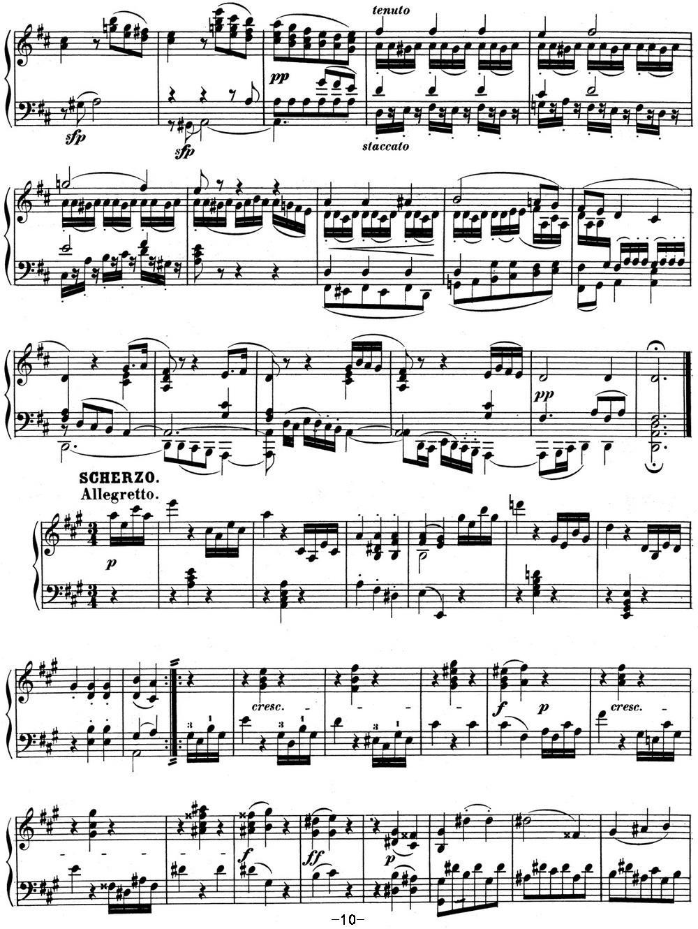 贝多芬钢琴奏鸣曲02 A大调 Op.2 No.2 A major钢琴曲谱（图10）