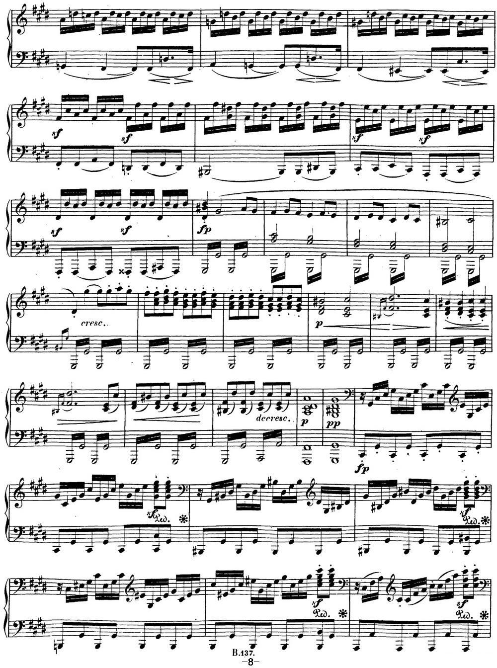 贝多芬钢琴奏鸣曲14 月光 升c小调 Op.27 No.2 C-sharp minor钢琴曲谱（图8）