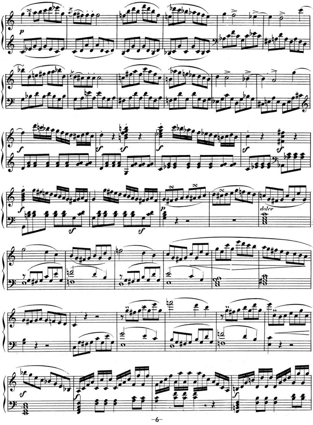 贝多芬钢琴奏鸣曲03 C大调 Op.2 No.3 C major钢琴曲谱（图6）