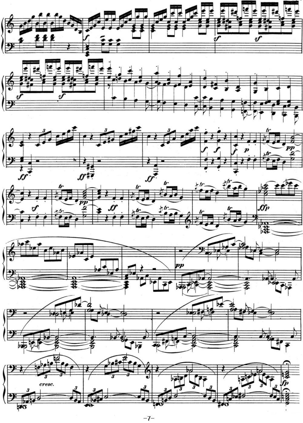 贝多芬钢琴奏鸣曲03 C大调 Op.2 No.3 C major钢琴曲谱（图7）