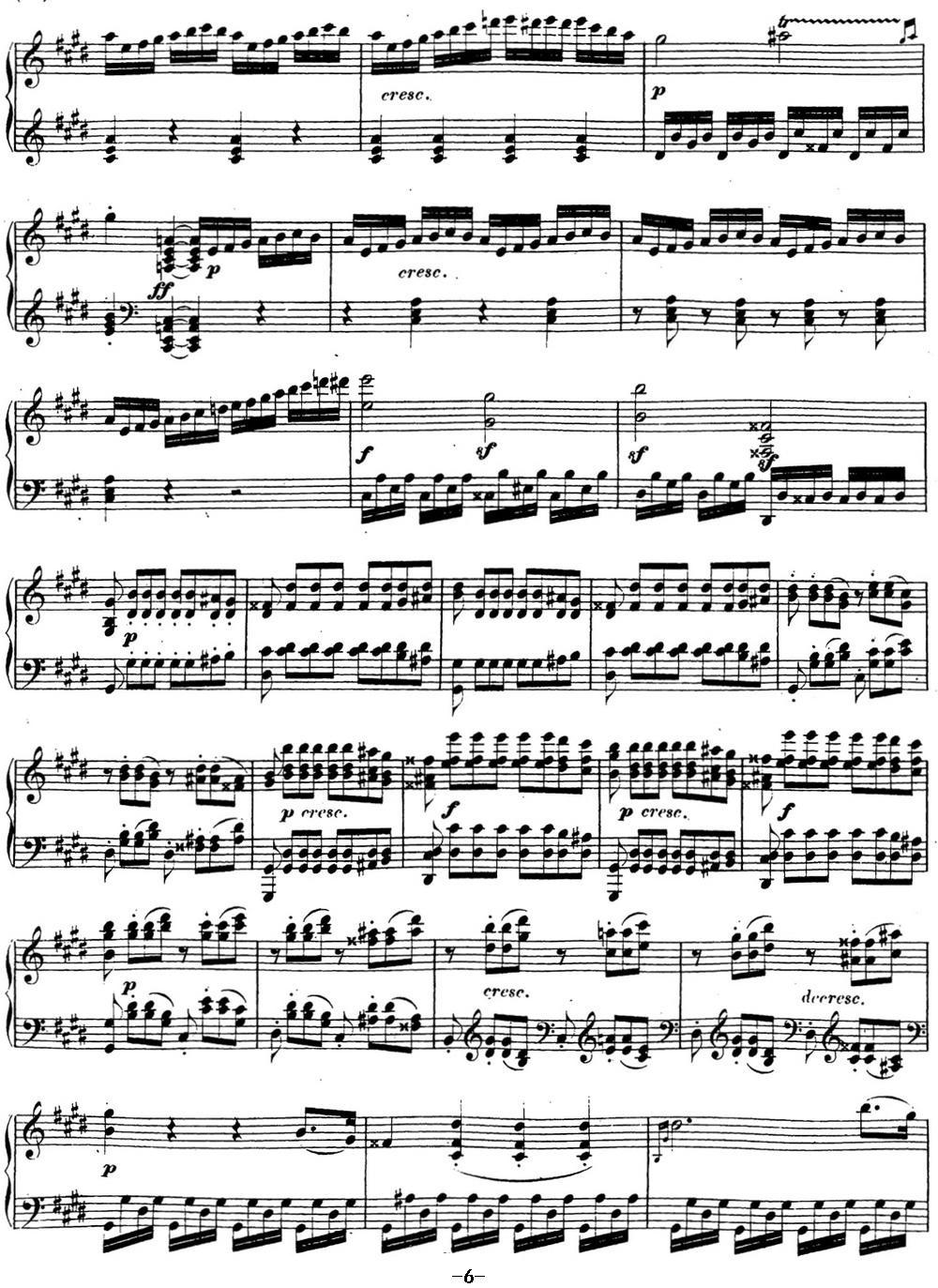 贝多芬钢琴奏鸣曲14 月光 升c小调 Op.27 No.2 C-sharp minor钢琴曲谱（图6）