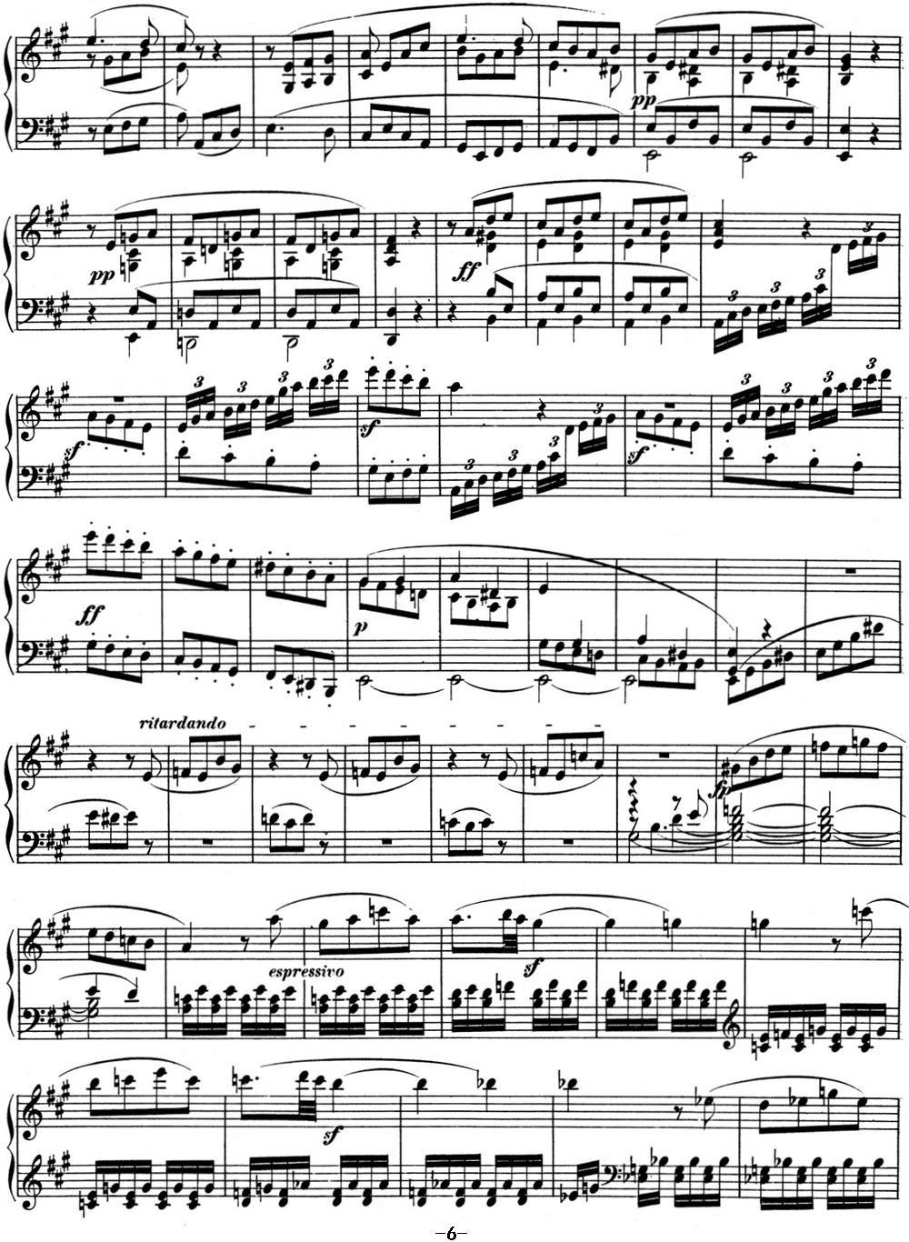 贝多芬钢琴奏鸣曲02 A大调 Op.2 No.2 A major钢琴曲谱（图6）