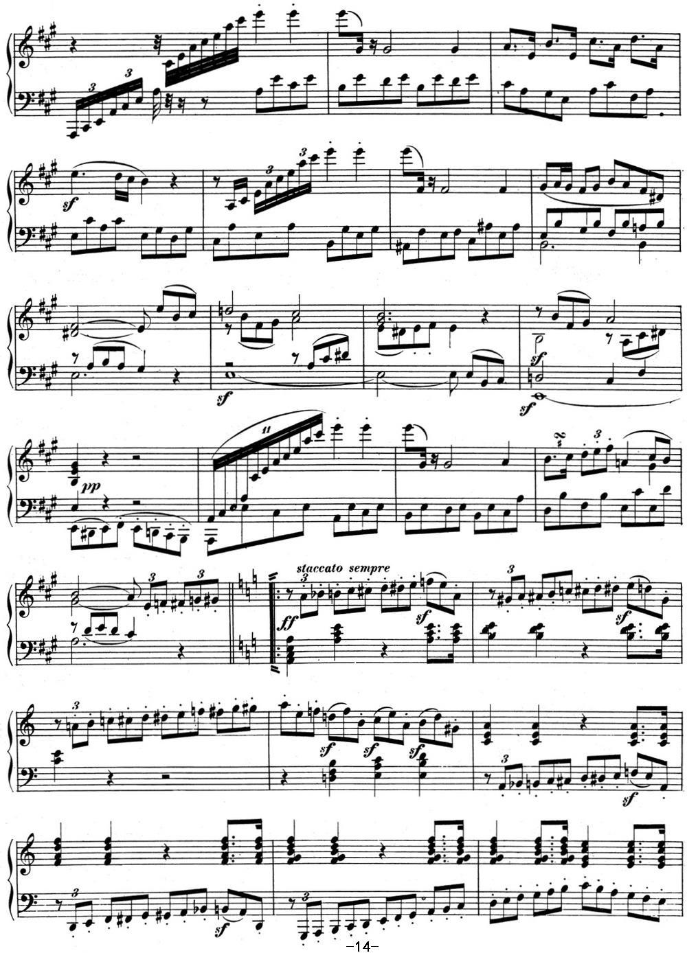 贝多芬钢琴奏鸣曲02 A大调 Op.2 No.2 A major钢琴曲谱（图14）
