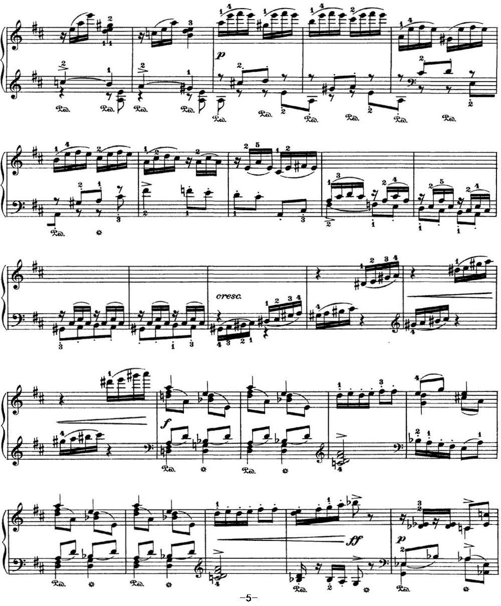 柴可夫斯基 四季 2月 狂欢节 D大调 Carnival D major钢琴曲谱（图5）