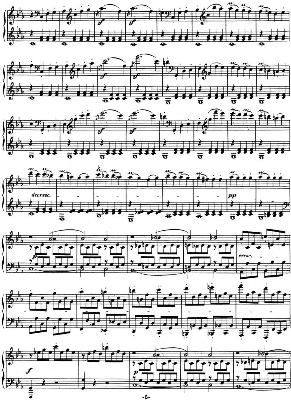贝多芬钢琴奏鸣曲08 悲怆 C小调 Op.13 C minor钢琴曲谱（图6）