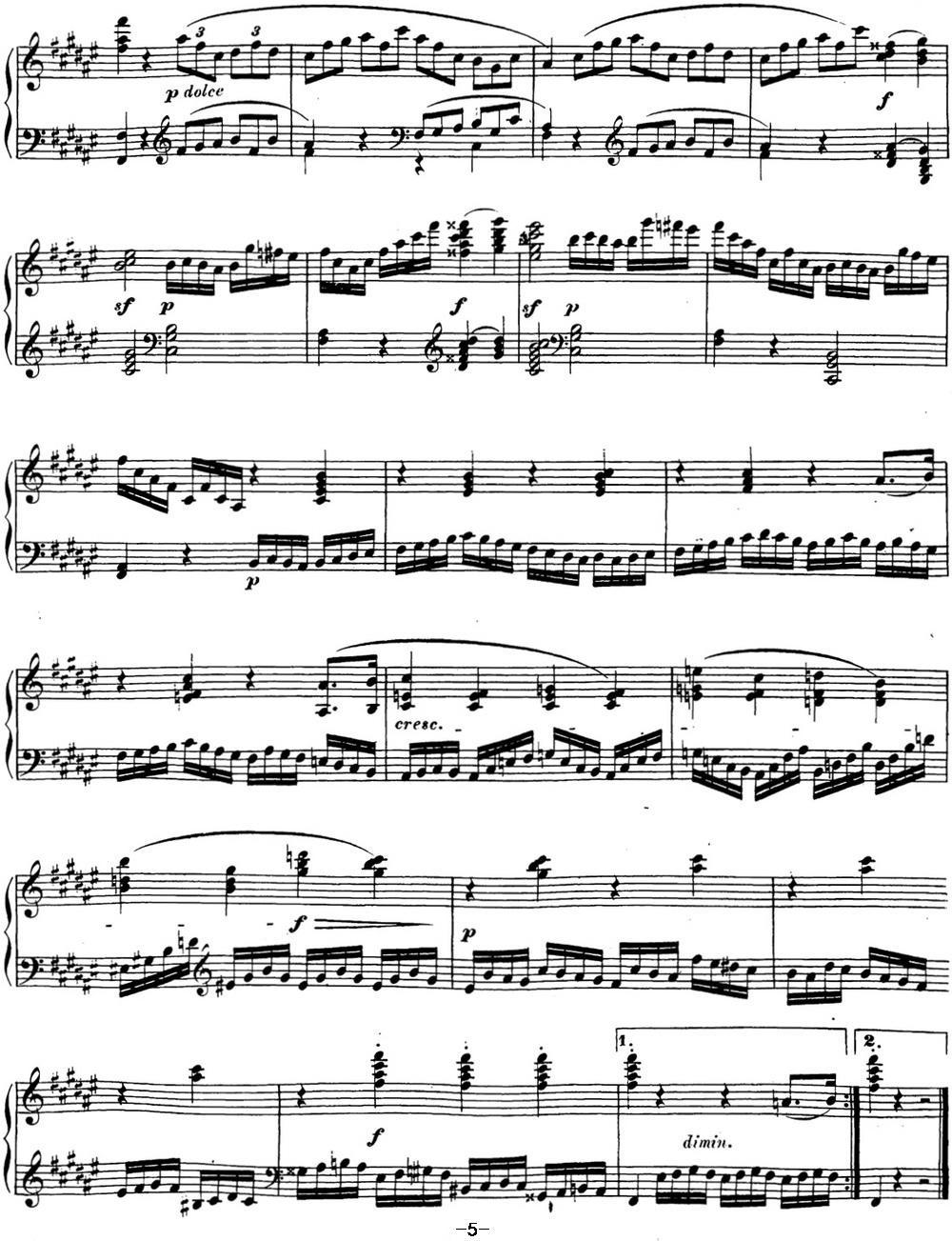 贝多芬钢琴奏鸣曲24 泰丽莎 升F大调 Op.78 F-sharp major钢琴曲谱（图5）