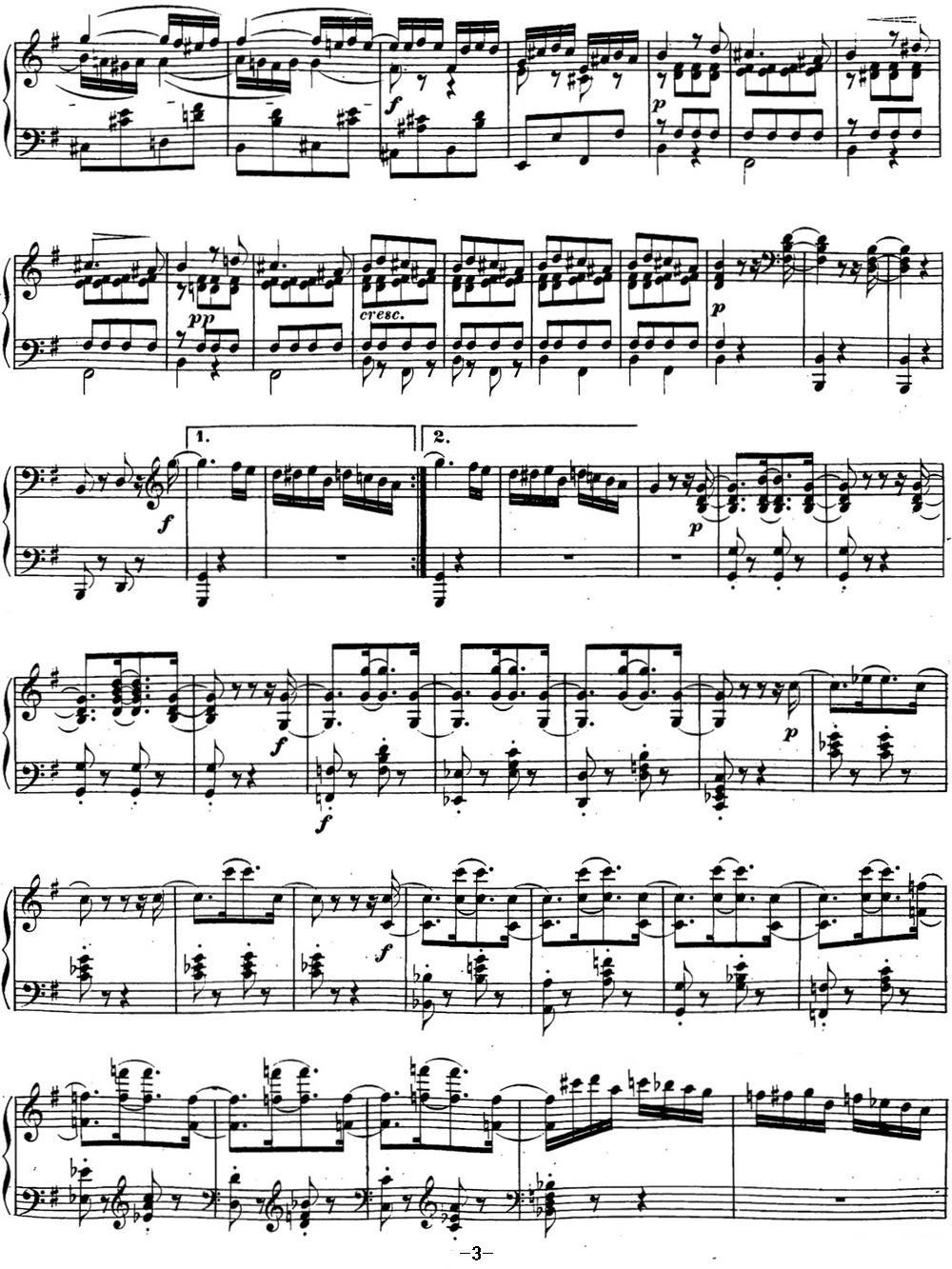 贝多芬钢琴奏鸣曲16 G大调 Op.31 No.1 G major钢琴曲谱（图3）