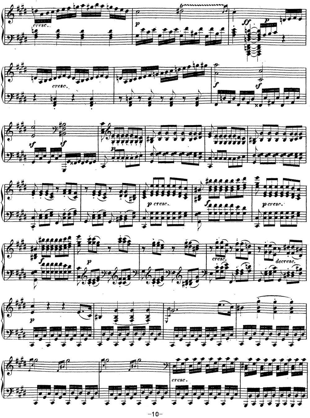 贝多芬钢琴奏鸣曲14 月光 升c小调 Op.27 No.2 C-sharp minor钢琴曲谱（图10）